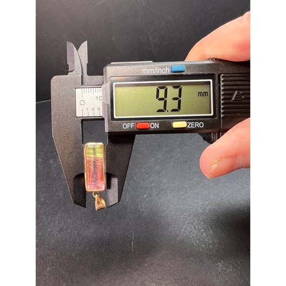 Vintage 14k gold watermelon tourmaline pendant - Picture 6 of 14